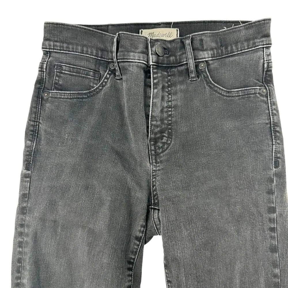 Madewell 9” high rise skinny jeans black women's 26 tall - Picture 4 of 12